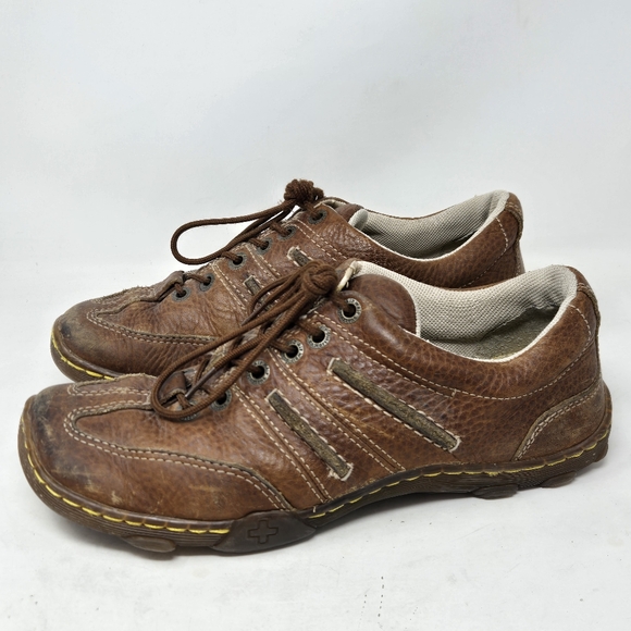 DR MARTENS Mens Size 10 Air Wair Casual Oxford Brown Leather Shoe 11215 - Picture 3 of 9